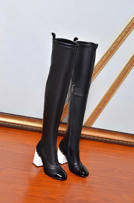 CHANEL Knee-high boots Lined with fur Women--036